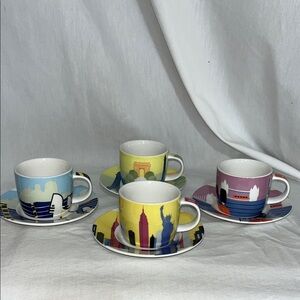 Studio Nova Colorful Espresso Cup & Saucer Set